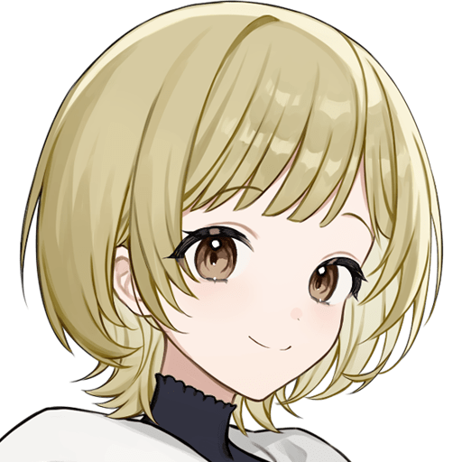 馬場紅葉の顔のイラスト